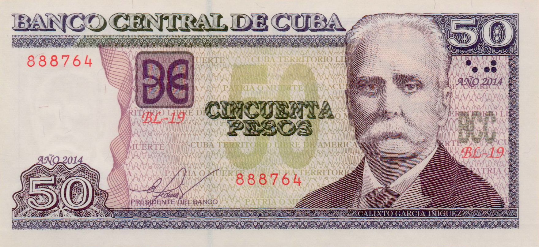 Cuba 50 2014 UNC P-123/i